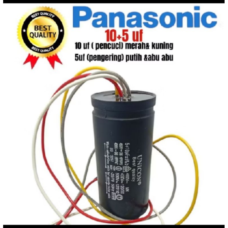 KAPASITOR MESINCUCI PANASONIC NAW120FCX2 mesin cuci 2 tabung