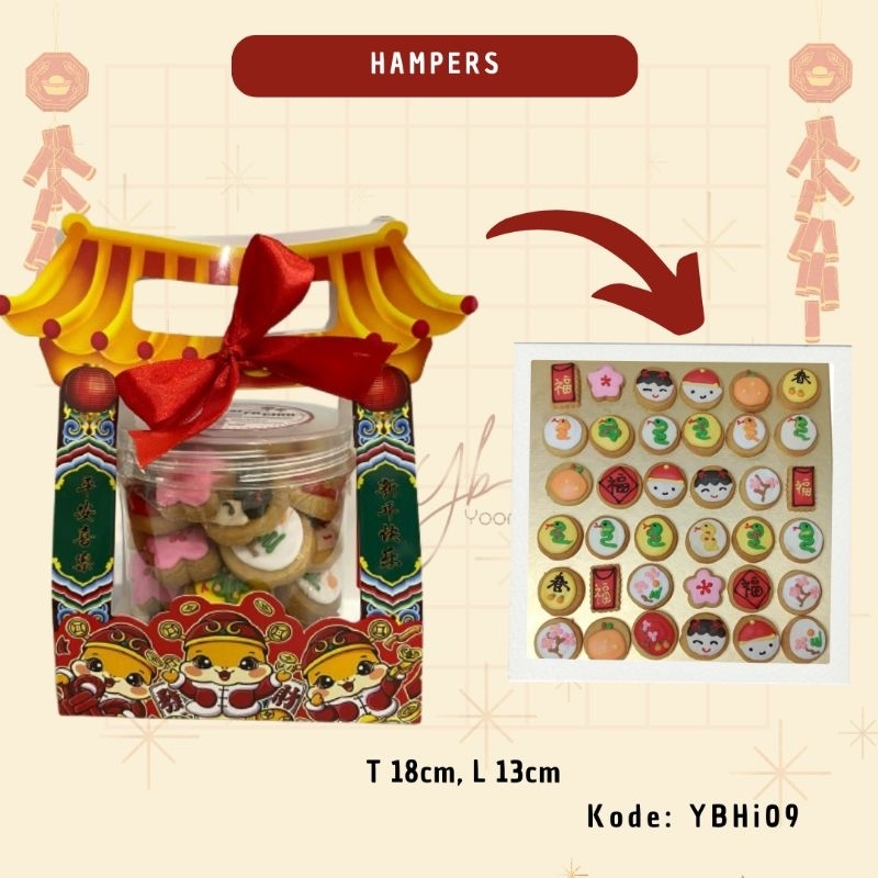 

Hampers Imlek (Chinese New Year) isi Cookies tema ular, lucu, unik, enak