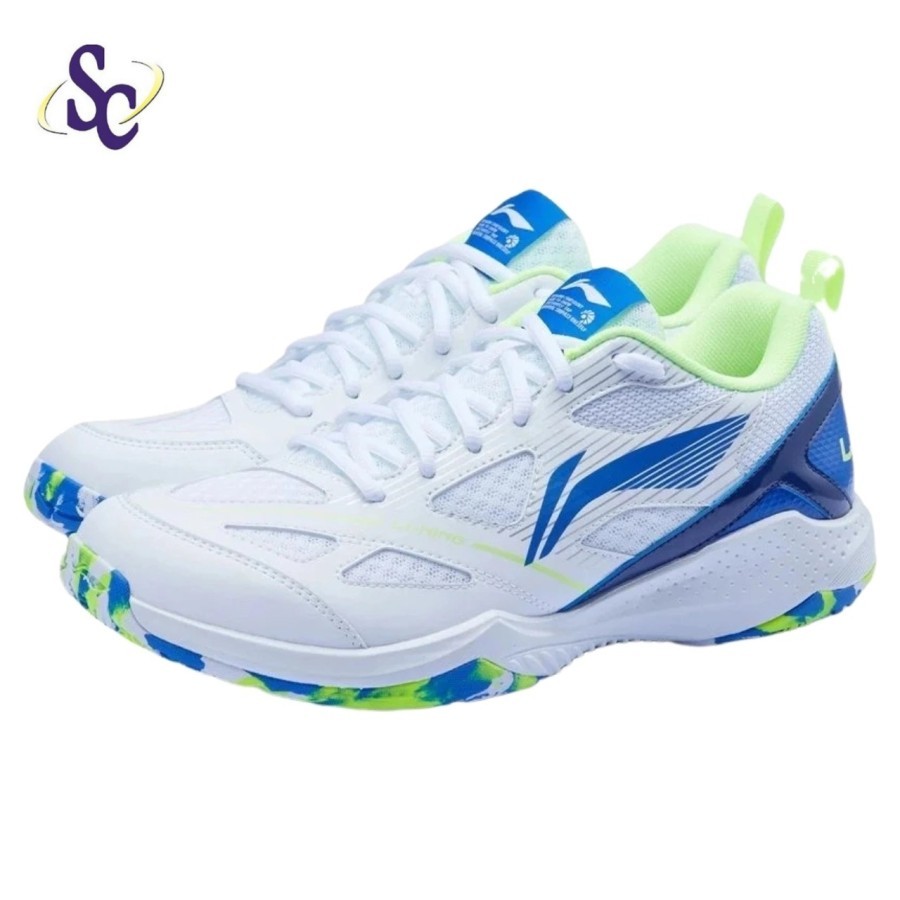 NEW PRODUCT New Sepatu Badminton Lining Blast JF-01 / JF Lite AYTU025-2 White Beaucoup Blue
