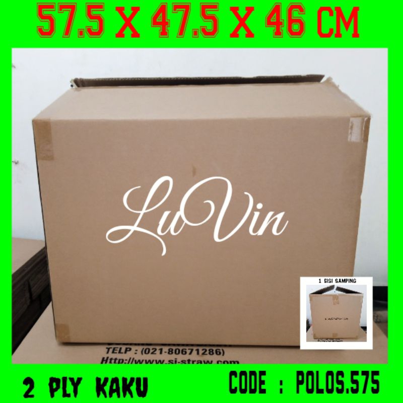 

Kardus Box POLOS.575 uk. 57.5x47.5x46 cm u packing jumbo dan pindahan rumah