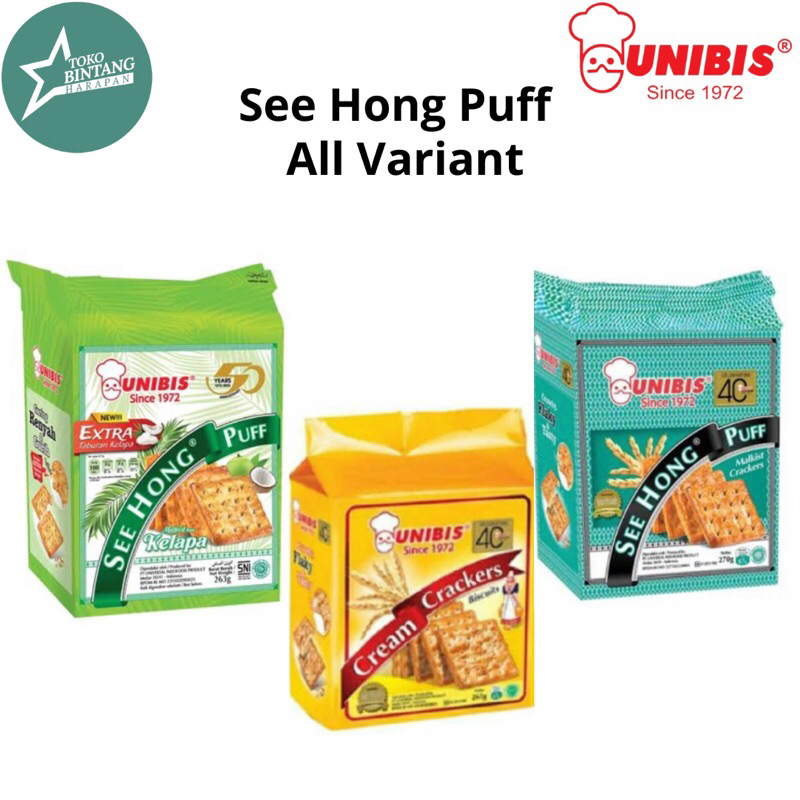 

Biskuit See Hong Puff Unibis / malksit ori/cream creackers/kelapa