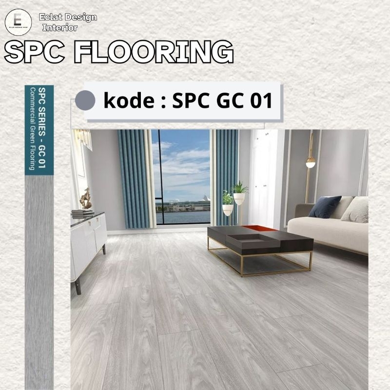 Lantai SPC 5mm | SPC Lantai 1 Box (10pcs) | Lantai SPC Motif Kayu | SPC Lantai Klik