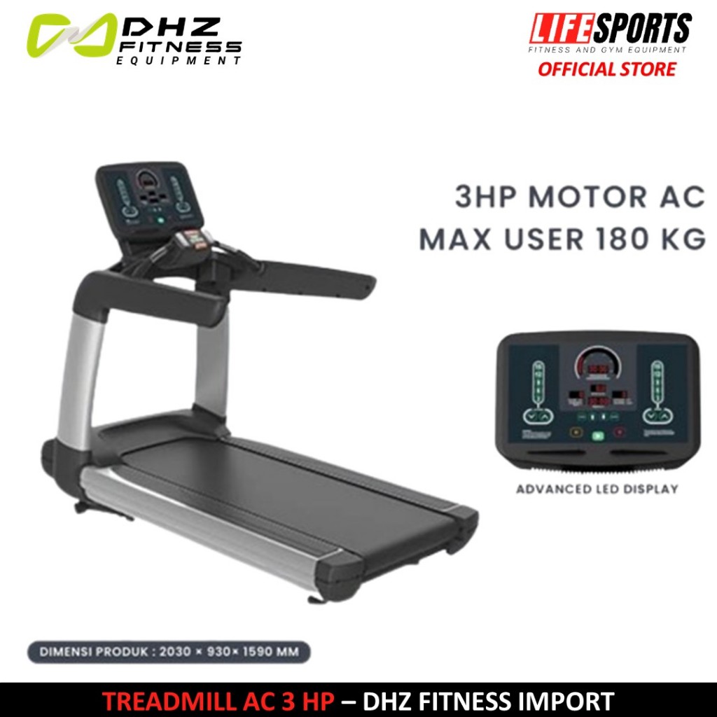 LIFESPORTS - New Alat Olahraga Walking Pad Treadmill Listrik Elektrik DHZ X8000 AC 3 HP Motorizhed