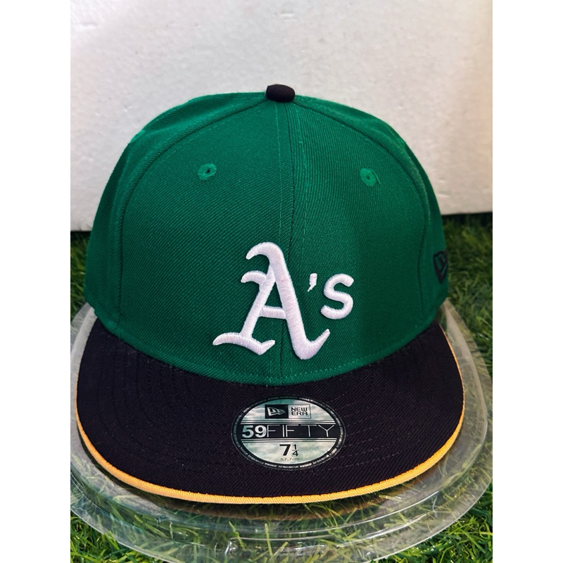 Topi New Era Snapback Model Build Up 7 1/4 Oakland Athtletics 100% Original