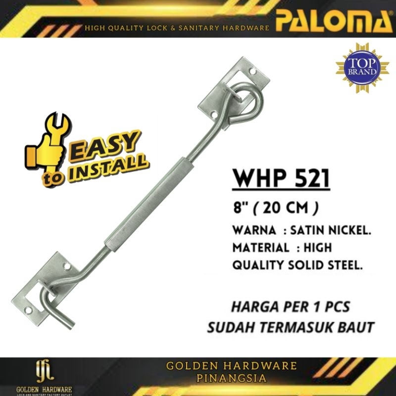 Hak Angin Penahan Jendela Cantolan Jendela 8" Paloma WHP 521