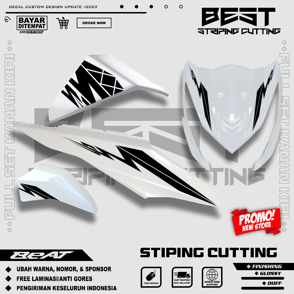 STRIPING CUTTING BEAT FI 2013 - 2015 | STRIPING STIKER CUTTING BEAT SIMPLE KODE 08C