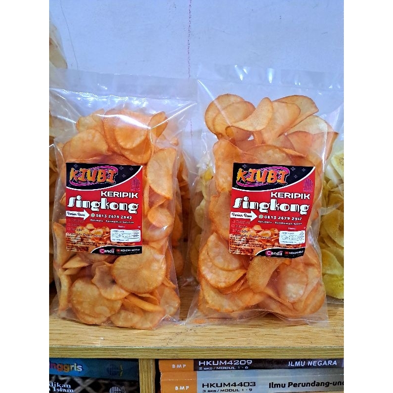 

Keripik singkong Kiubi balado pedas