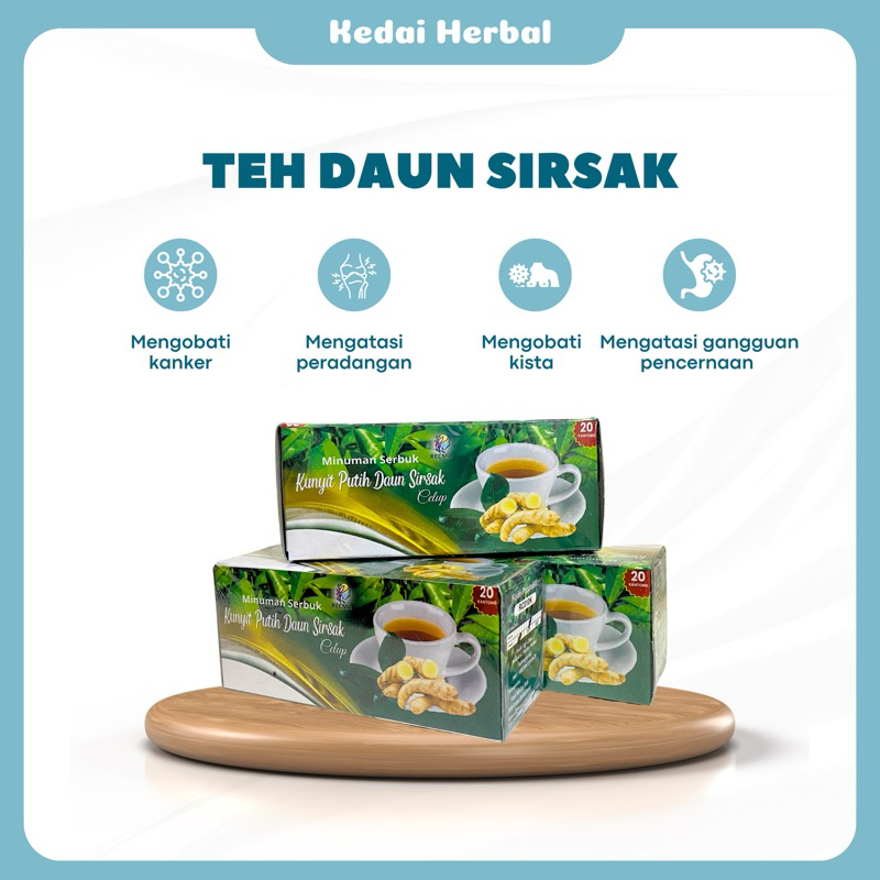 

Teh Daun Sirsak kunyit putih atasi kanker