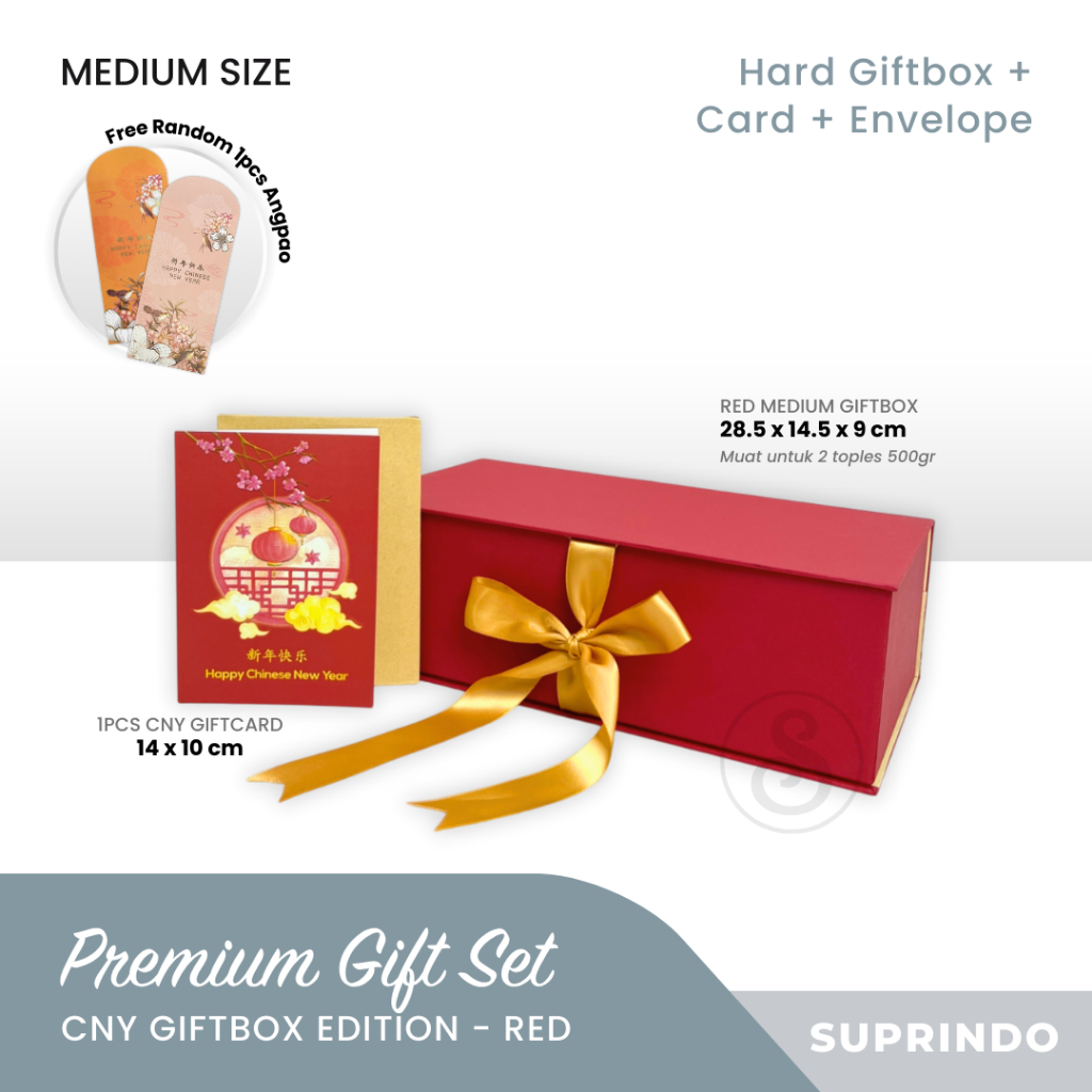 

GIFT SET KOTAK TOPLES KUE KERING CHINESE NEW YEAR/IMLEK +FREE ANGPAO