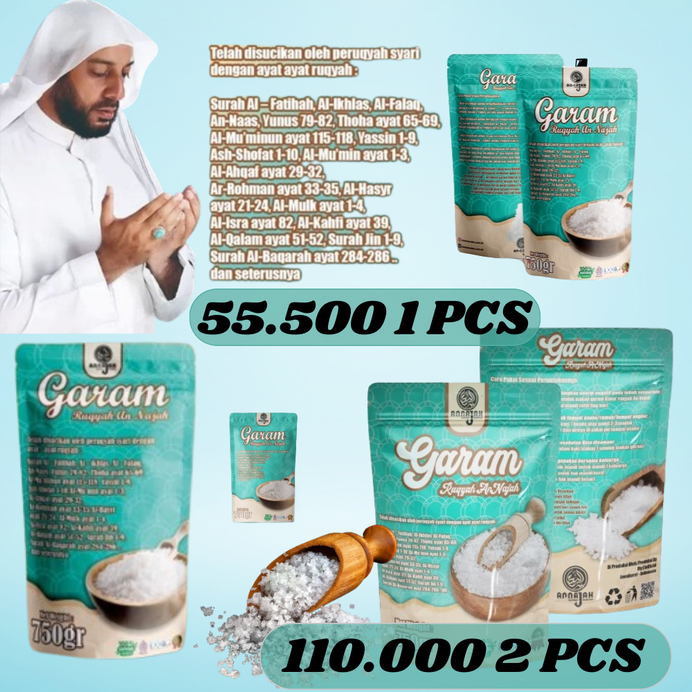 

Garam Ruqyah Annajah Original Kemasan 750gram Beli 1 Dapat 1