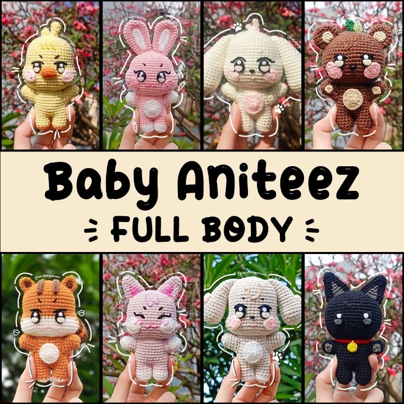 Baby Aniteez (Ateez) FULL 1 BADAN / KPOP - Amigurumi / Boneka Rajut