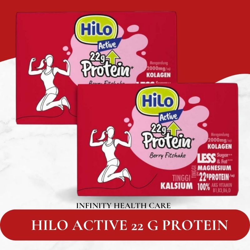 

HiLo Active 22g Protein Berry Fitshake1 Box 8 Sch – Susu Tinggi Whey Protein Kolagen Kalsium