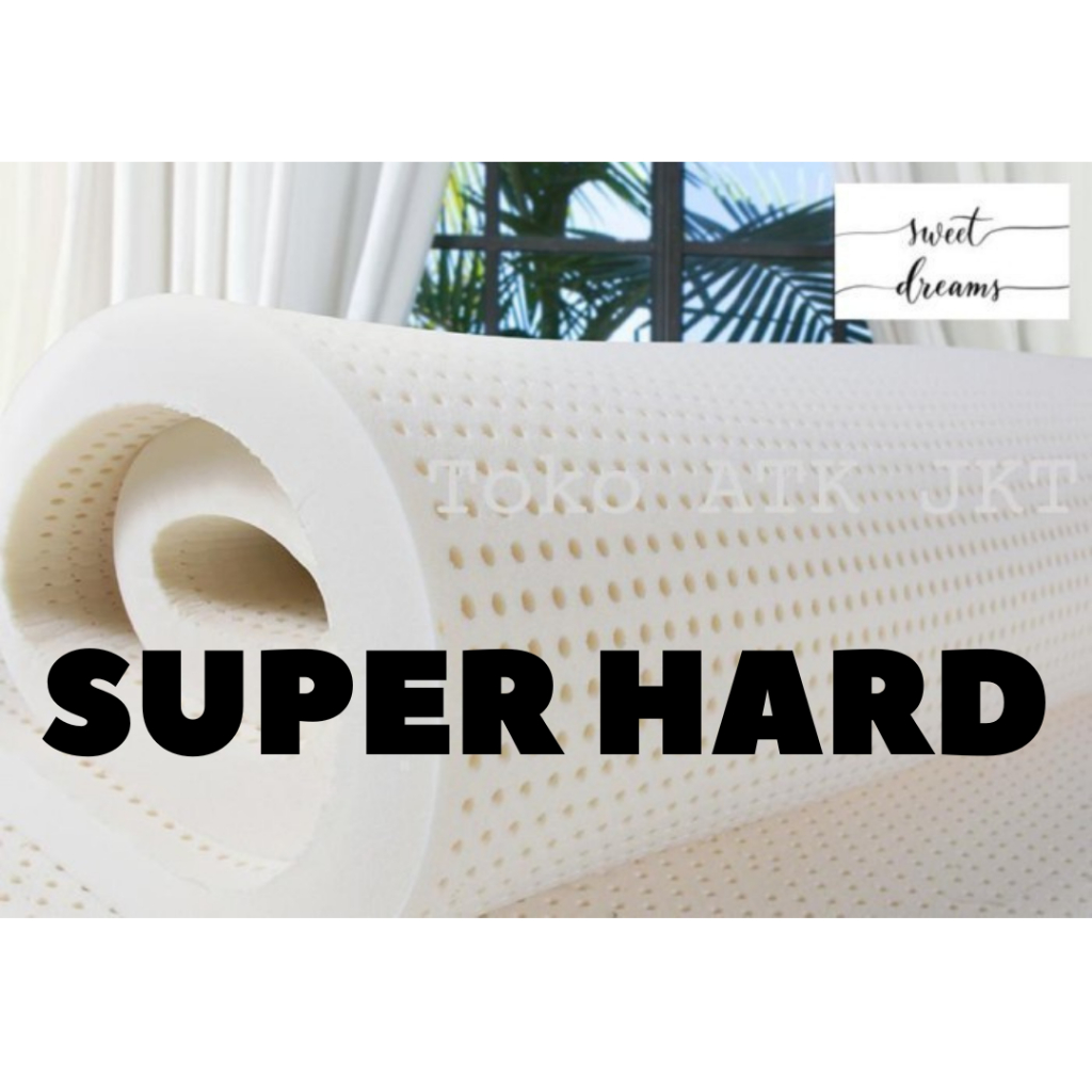 Matras 100% Latex Super Hard 120x200 cm Topper Kasur Orthopedic Terapi Tulang Punggung Ortopedi Natu