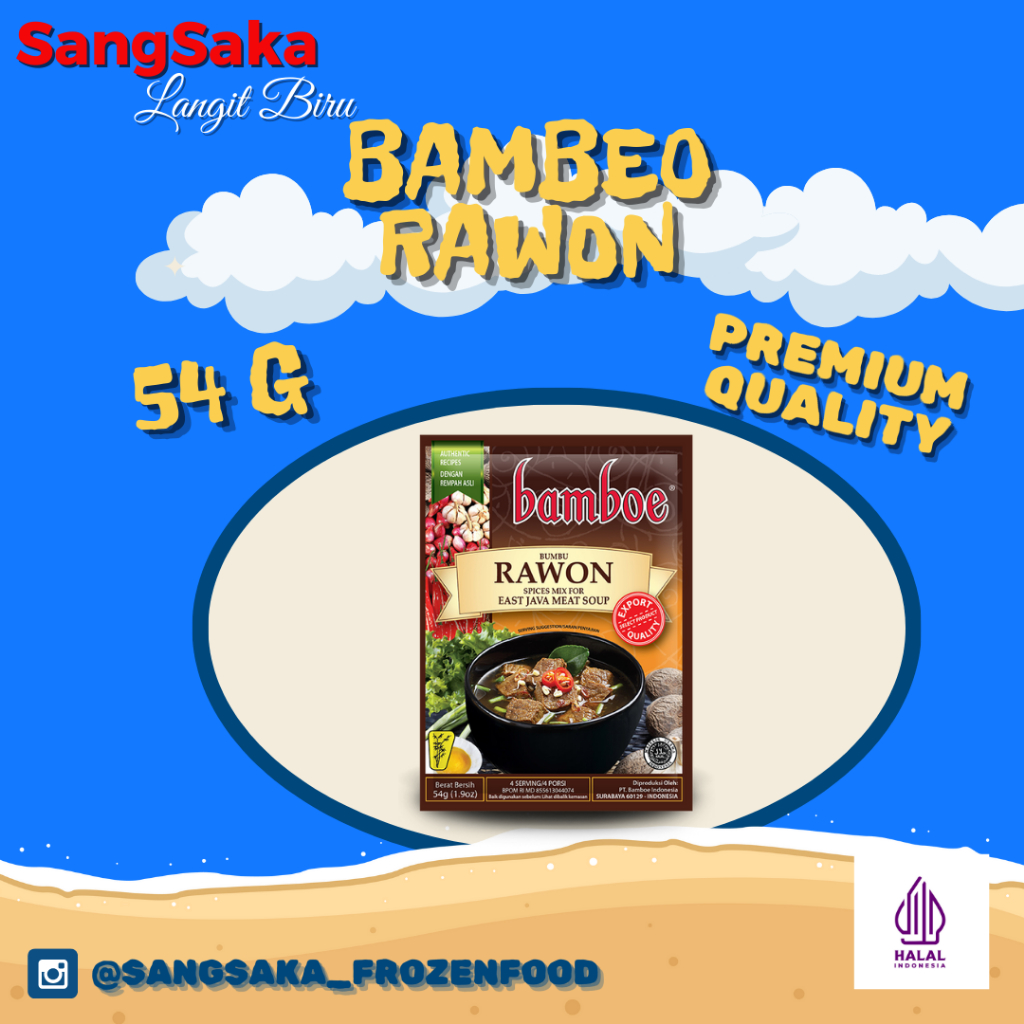 

BUMBU RACIK INSTAN BAMBOE RAWON BERAT 54 GRAM