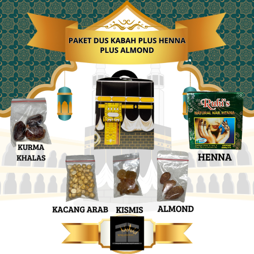

paket henna plus almond dus kabah oleh-oleh umroh haji