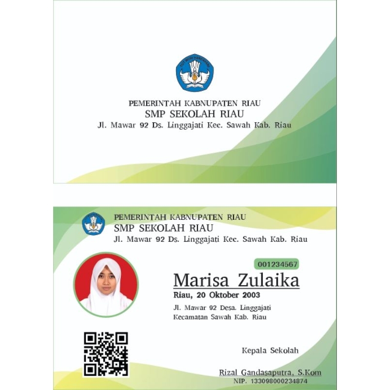 

cetak kartu siswa pelajar