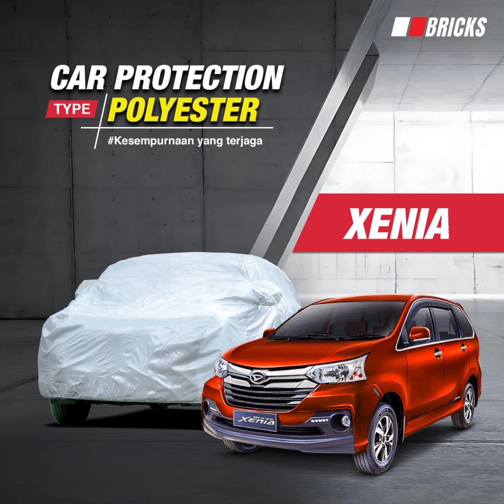 XENIA Body Cover mobil xenia Sarung Mobil Xenia LAMA OLD Polyesther murah putih