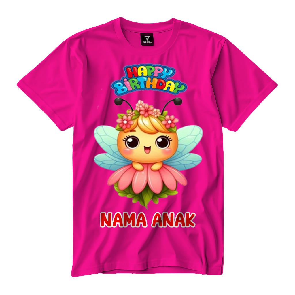 Baju Atasan Anak Anak Kaos Terbaru 2025 Request Nama-Baju Happy Birthday Bisa Request Nama Perempuan