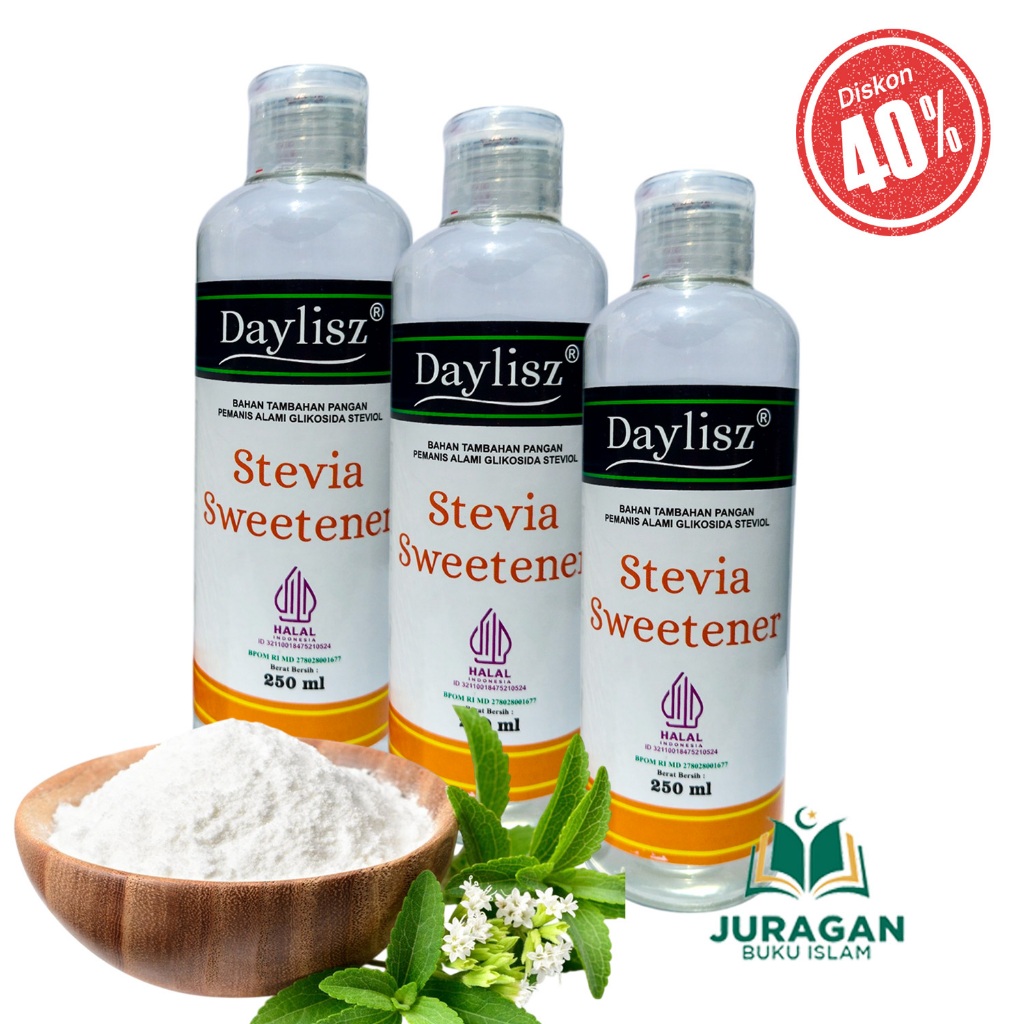 

Daylisz Stevia Sweetener 250 ml - Bahan Tambahan Pangan Pemanis Alami