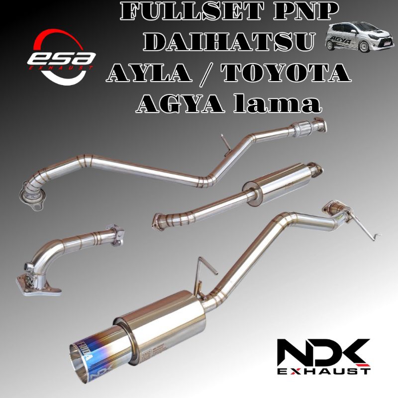 KNALPOT MOBIL FULLSYSTEM PNP NDK EXHAUST AGYA AYLA 1000 CC FULLSISTEM KNALPOT RACING MOBIL