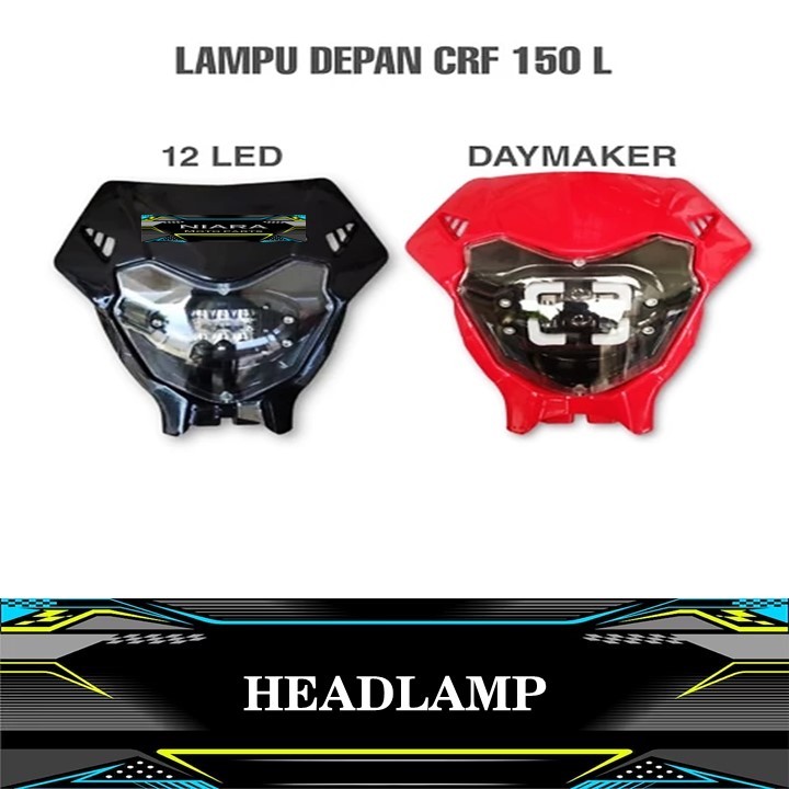 Headlamp Batok lampu depan Crf 150 l 12 led Daymaker