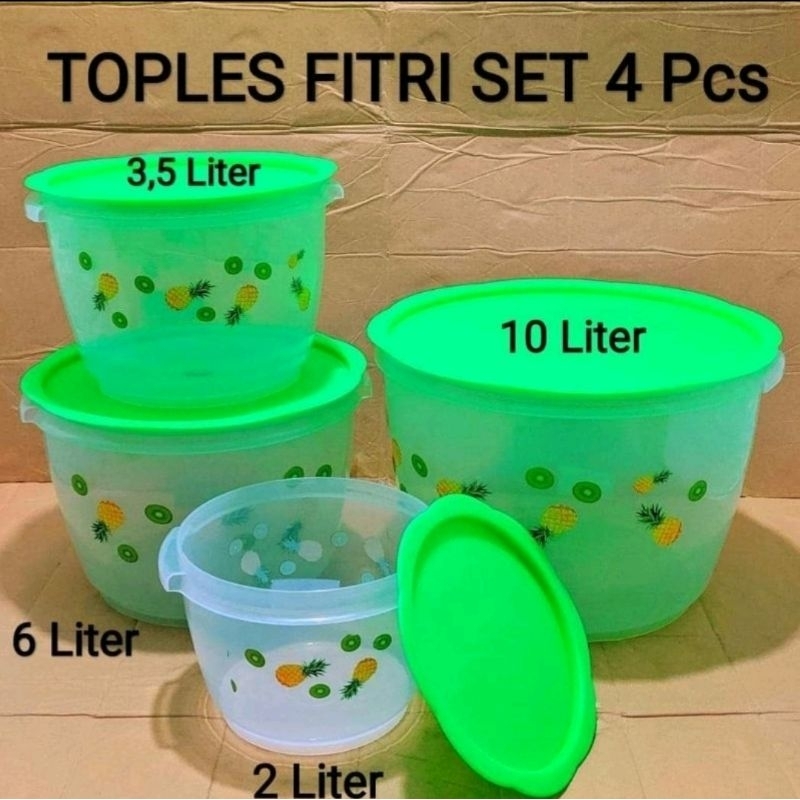 toples sealware Fitri set 4pc toples kue 2L / 3.5L / 6L / 10L