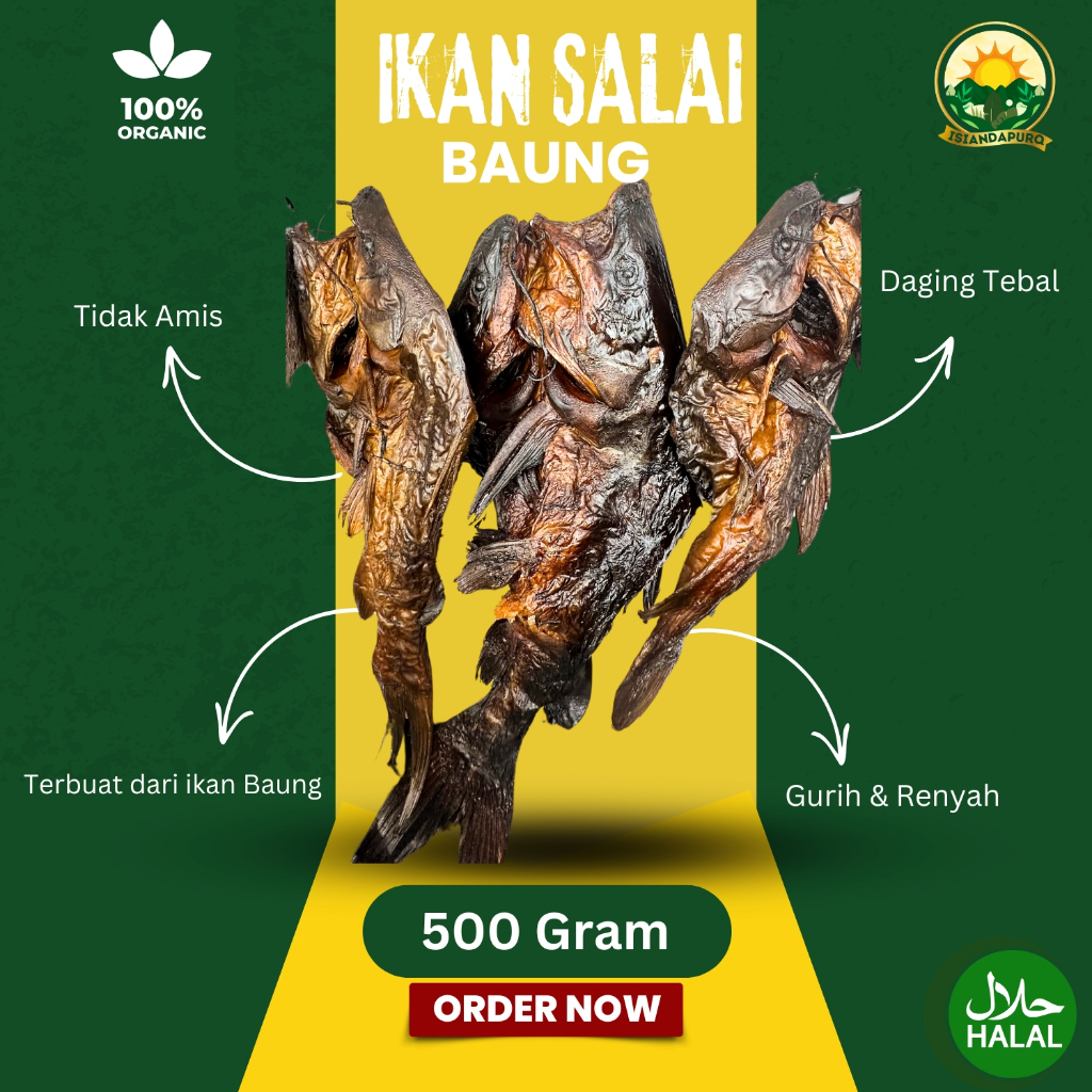 Ikan Kering Ikan Salai Baung Ikan Baung Asap 500 Gram