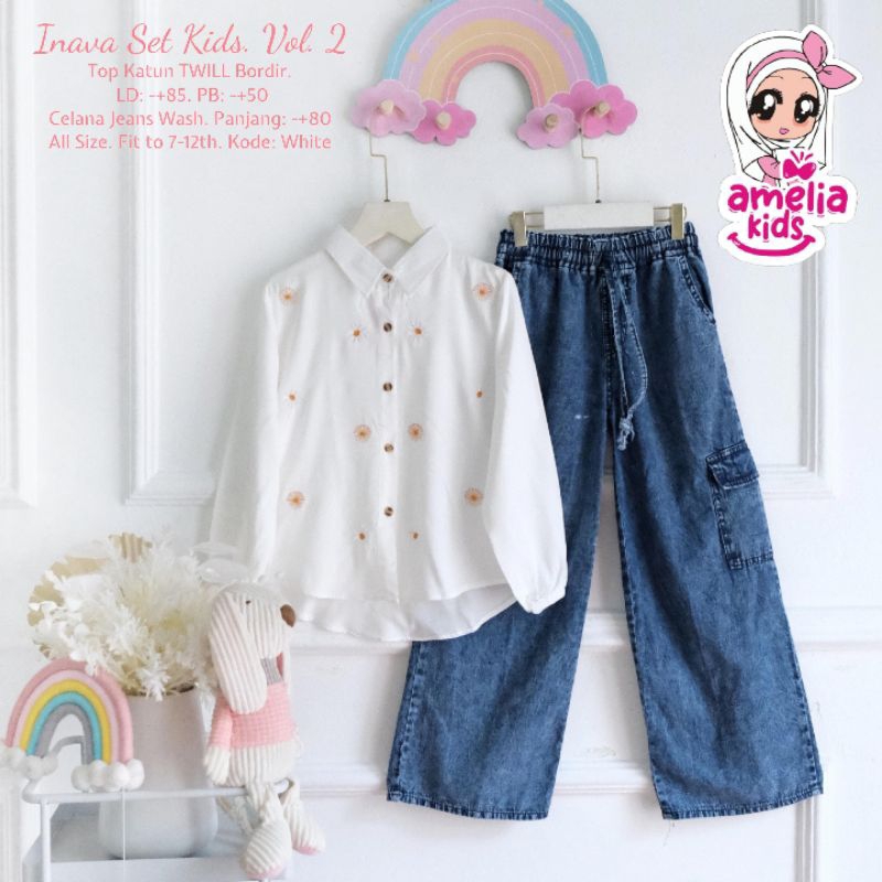 Inava Set kids  vol 2 ori amelia kids label setelan  anak  cewek terbaru amelia kids
