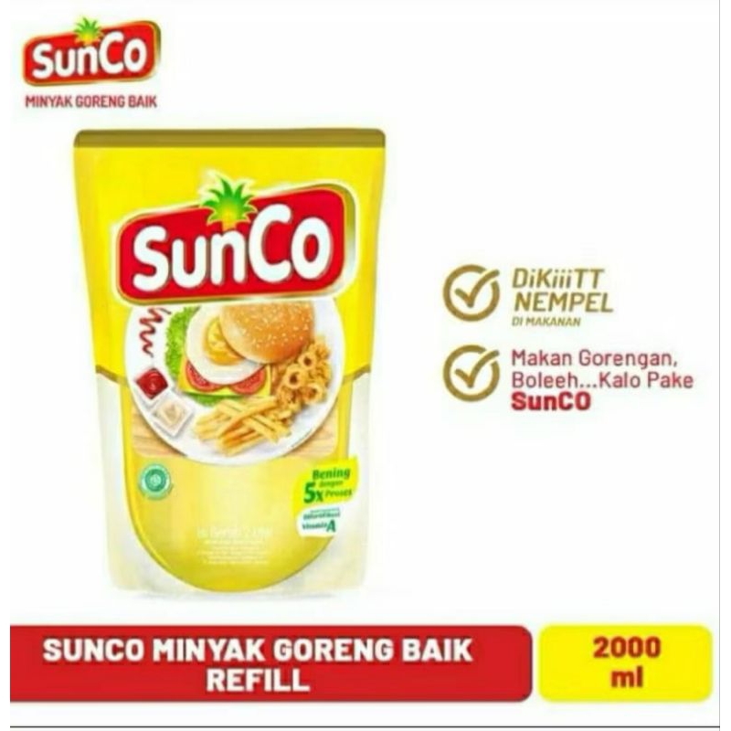 

SUNCO Minyak Goreng Murah Kemasan Pouch 2Liter