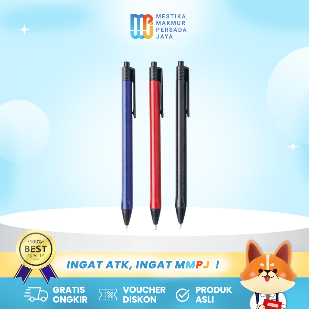 

Deli Pulpen Ballpoint Smooth Semi Gel Pen 0.7mm Abpw3072-BK