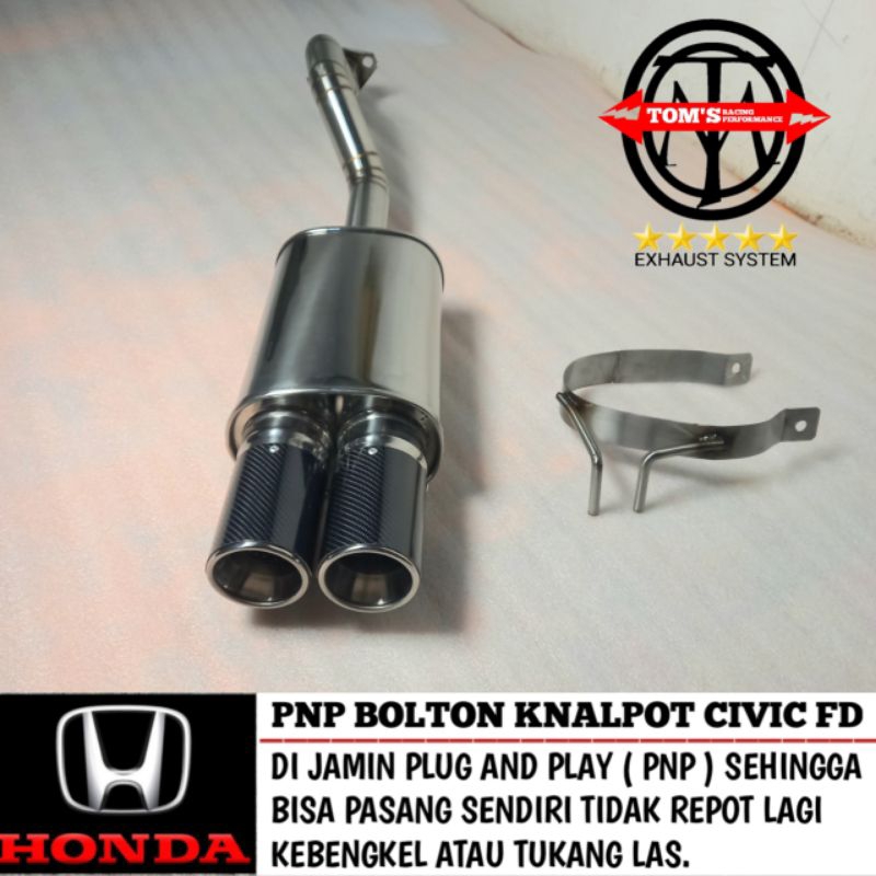BOLT ON KNALPOT HONDA CIVIC FD1