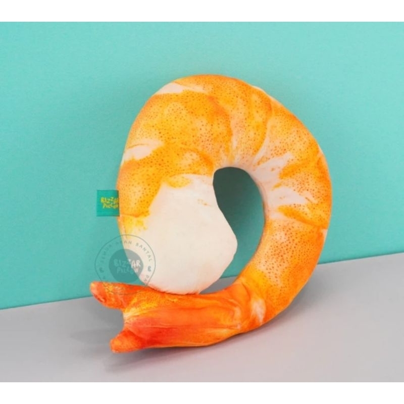 Bantal Leher Travelling Motif Udang