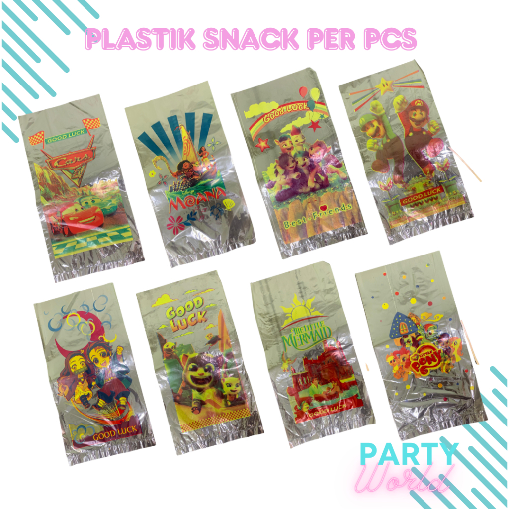 

Plastik Bingkisan Snack Ulangtahun Karakter Per Pcs Plastik Snack
