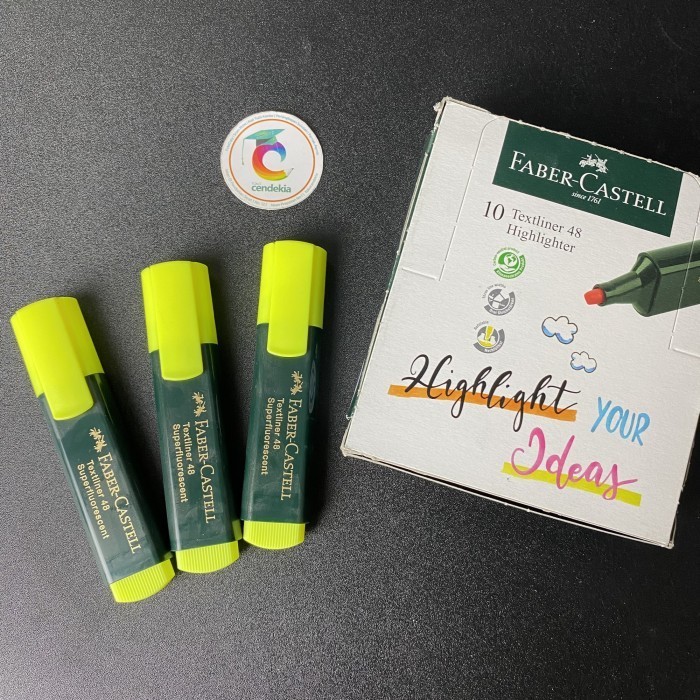 

Highlighter / Textliner 48 / Stabilo Faber Castell Yellow Kuning