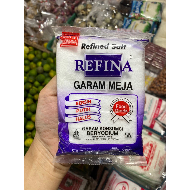 

Garam Refina | Garam Meja | Refined Salt | Garam Konsumsi | 250g