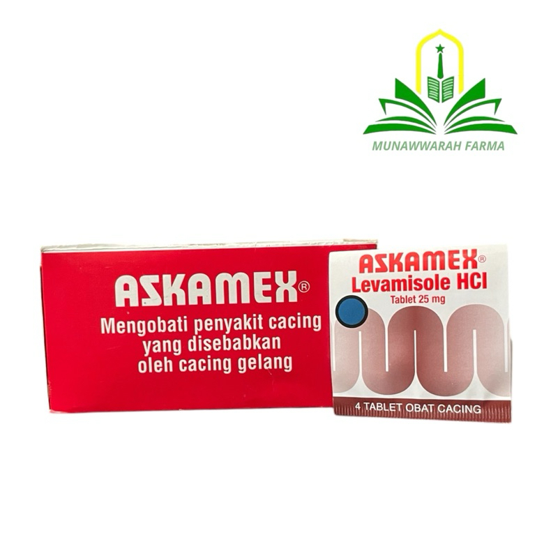 ASKAMEX lebam isolir HCI 1 Strip @ 4 Tablet obat cacing