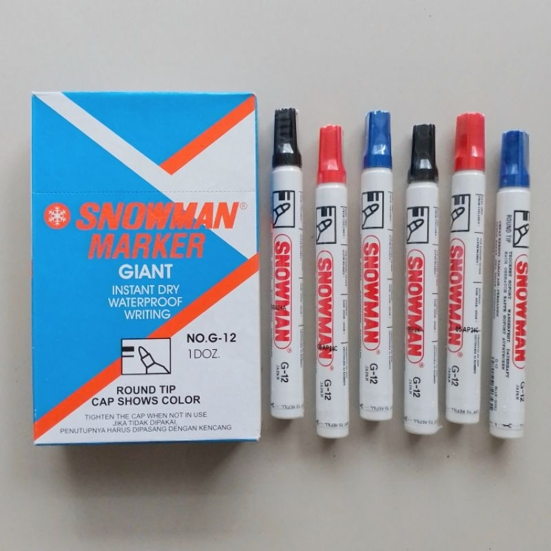 

Spidol Permanent Snowman 12 Pcs / 1 pack