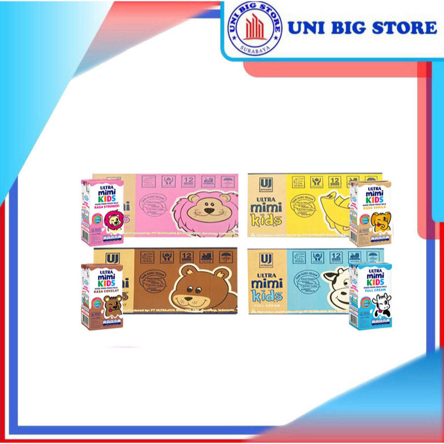 

Susu ULTRA MIMI UHT Milk 125 ml DUS BOX Vanilla - Full Cream - Stroberi - Coklat MIX Rasa