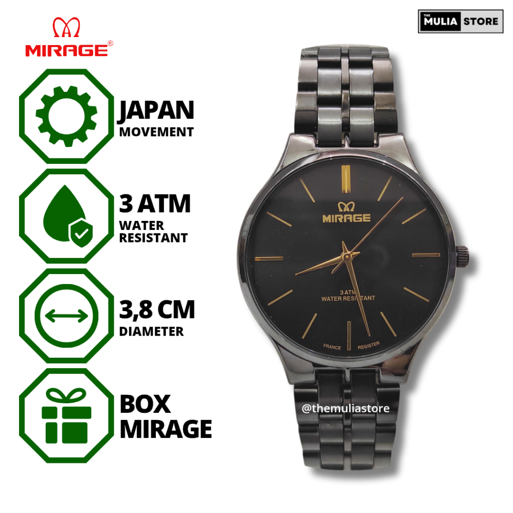 MIRAGE Jam Tangan Pria Mirage Original 18602 M Analog