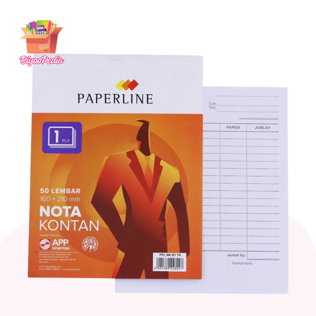 

Paperline Nota Kontan Besar 1 Ply 1 Rangkap