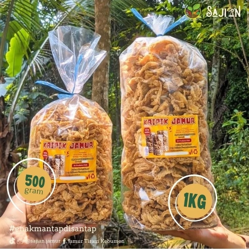 

Sajian keripik jamur tiram