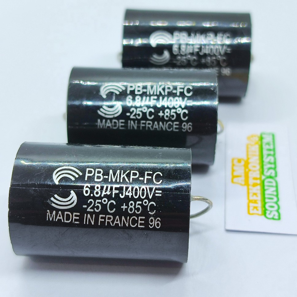 KAPASITOR PB-MKP-FC 6,8UF 400V MADE IN FRANCE PB MKP SOLUN SOLEN SOLUND CAPACITOR