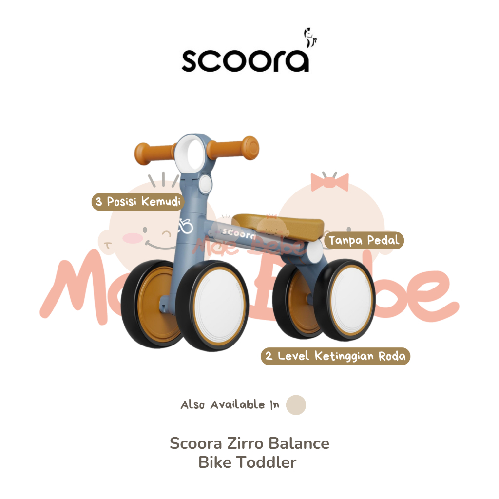 Scoora Zirro Balance Bike Toddler Sepeda Keseimbangan Anak