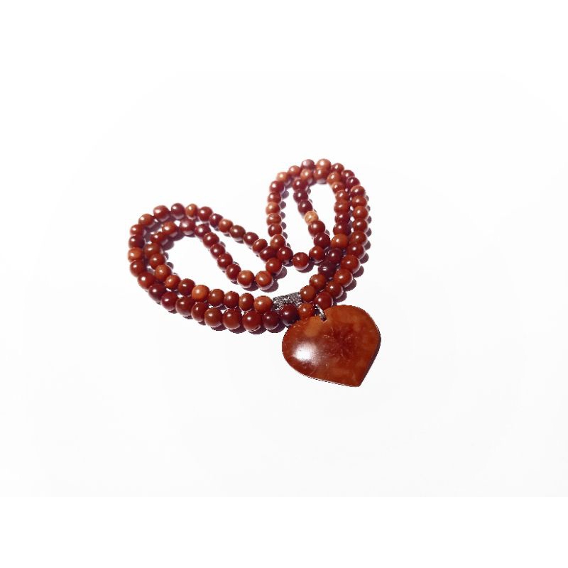 KALUNG KAOKA, Kalung bandul love kayu kaoka, kalung elegan