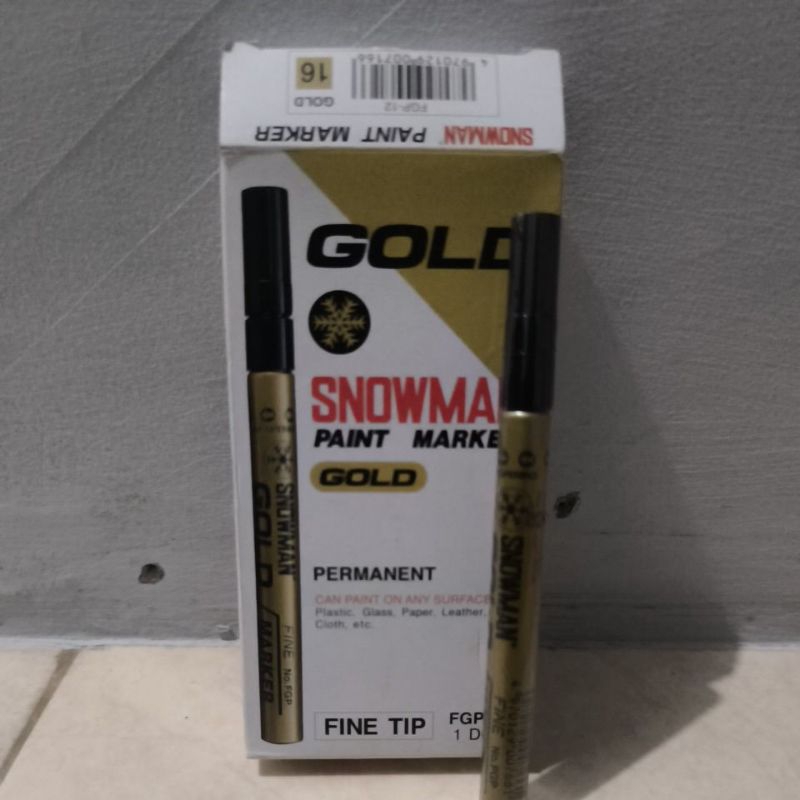 

Snowman Paint Marker Gold 16 Permanent