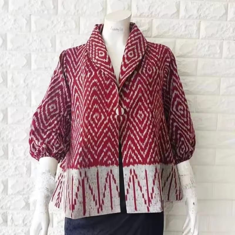 erika blazer tenun - blazer tenun dewasa - blazer