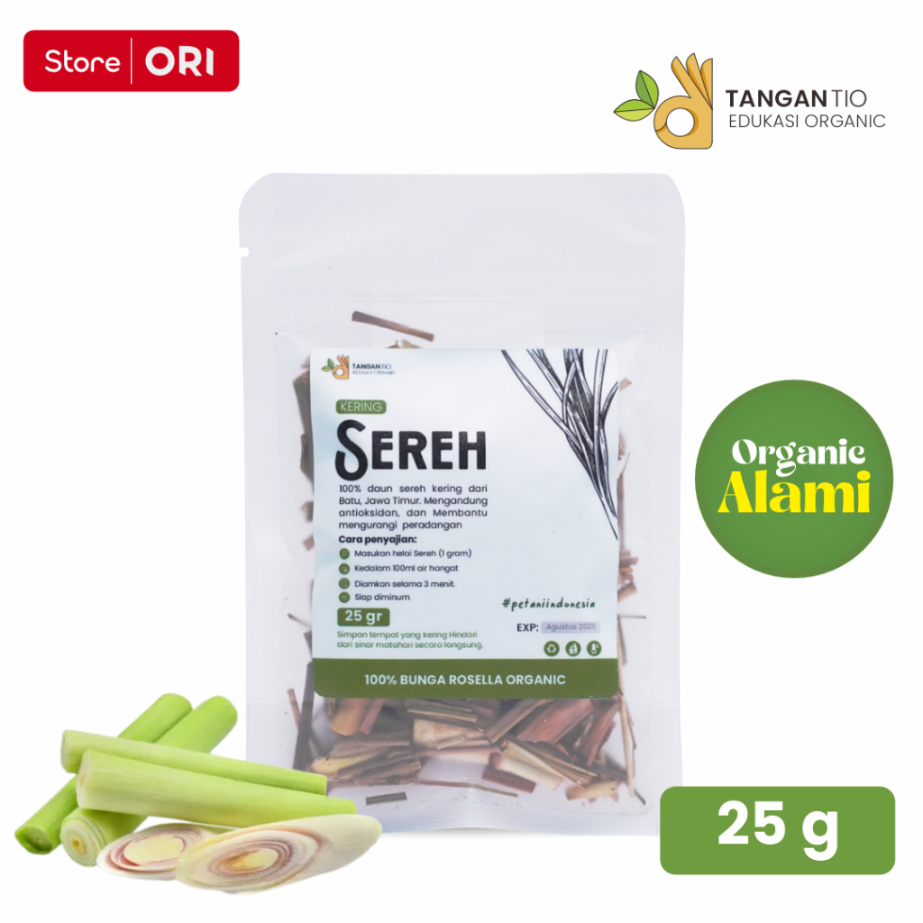 

SARI BUMI - Sereh Kering Teh Sereh Rempah Kering Organic 25 Gr Kualitas Premium