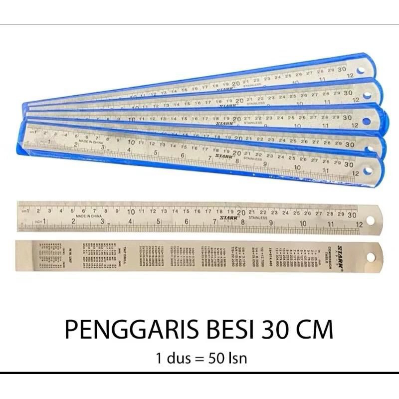 

1 Pcs Penggaris Besi 30cm / Penggaris Panjang Ruler Stark