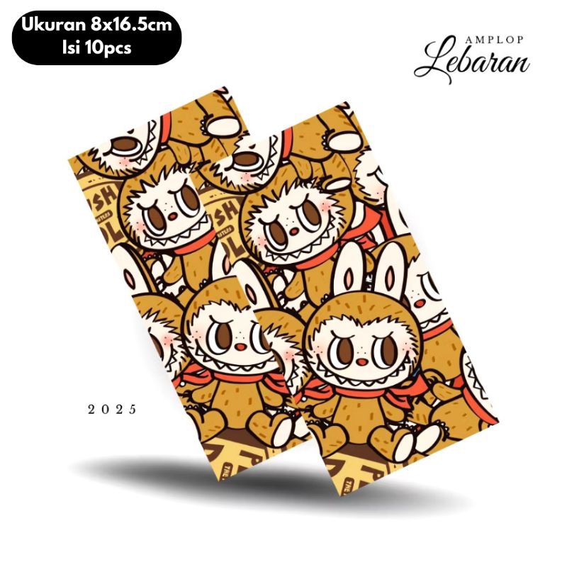 

Amplop Lebaran Premium Karakter Labubu Tanpa Dilipat Ukuran Besar 8x16.5cm Isi 10pcs Kertas Tebal 100gsm