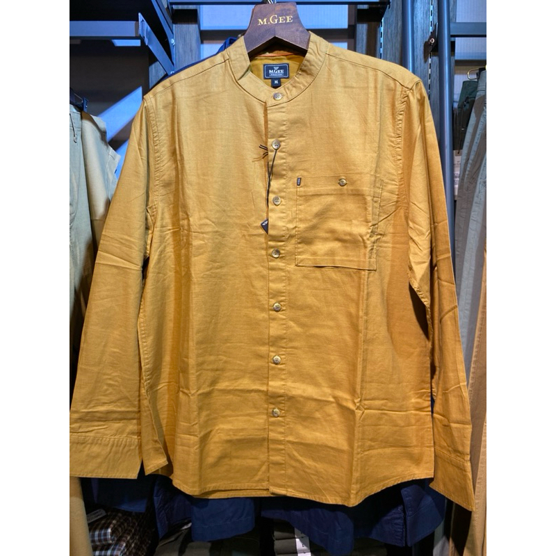 Kemeja Koko Lengan Panjang Pria MGEE Original Arkan C007 Yellow
